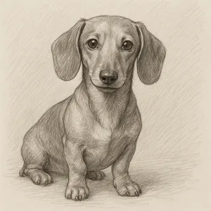 Dibujo final de perro salchicha